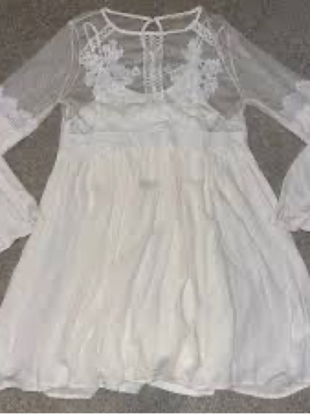 Altar'd State White Lace Empire-Waist Dress